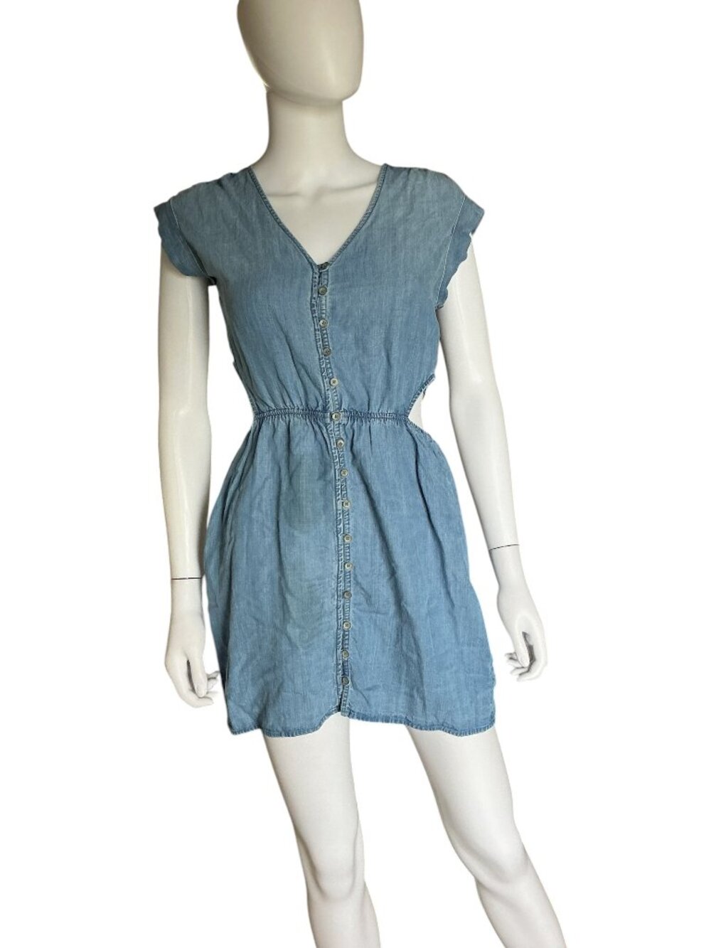 Cloth & Stone Chambray Dress Blue Size XS